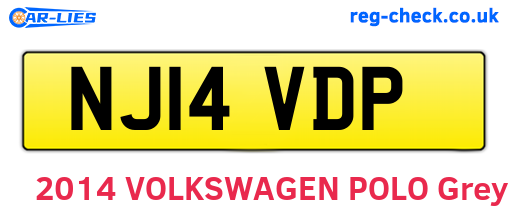 NJ14VDP are the vehicle registration plates.
