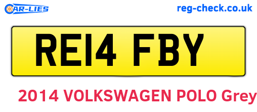 RE14FBY are the vehicle registration plates.