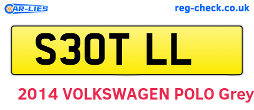 S30TLL are the vehicle registration plates.