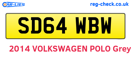SD64WBW are the vehicle registration plates.