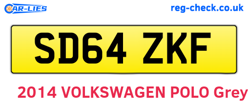 SD64ZKF are the vehicle registration plates.