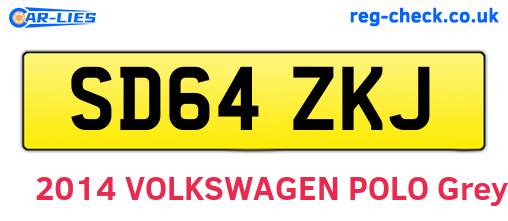 SD64ZKJ are the vehicle registration plates.