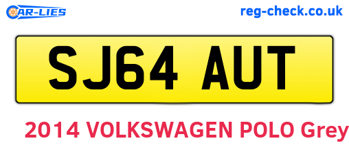 SJ64AUT are the vehicle registration plates.