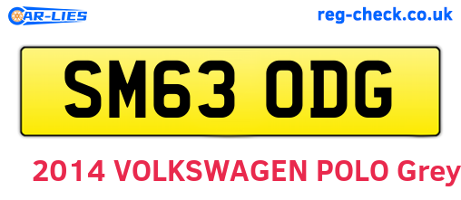 SM63ODG are the vehicle registration plates.