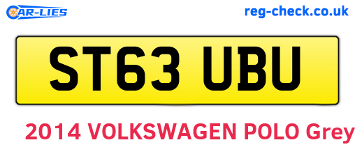 ST63UBU are the vehicle registration plates.