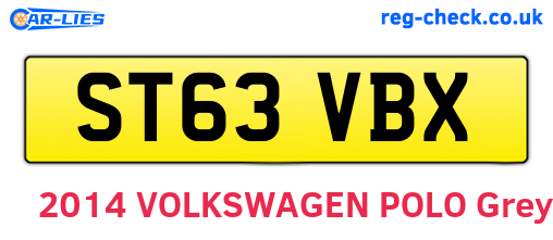 ST63VBX are the vehicle registration plates.