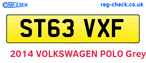 ST63VXF are the vehicle registration plates.