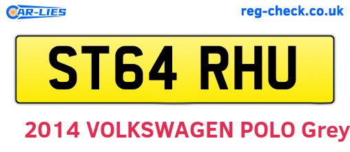 ST64RHU are the vehicle registration plates.