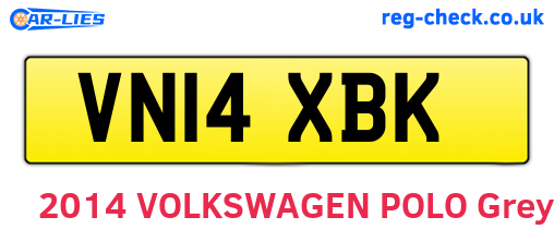 VN14XBK are the vehicle registration plates.