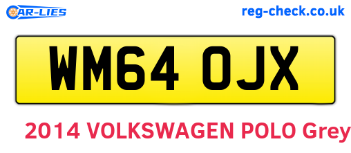 WM64OJX are the vehicle registration plates.