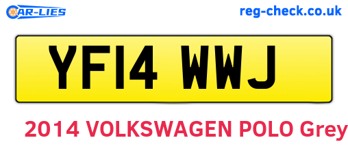 YF14WWJ are the vehicle registration plates.