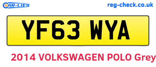 YF63WYA are the vehicle registration plates.