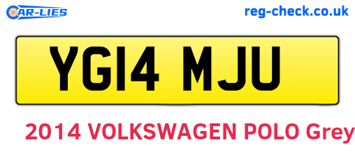 YG14MJU are the vehicle registration plates.