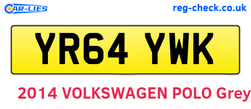YR64YWK are the vehicle registration plates.