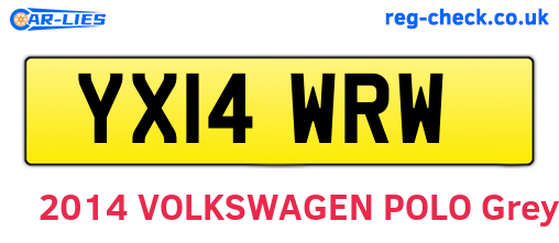 YX14WRW are the vehicle registration plates.