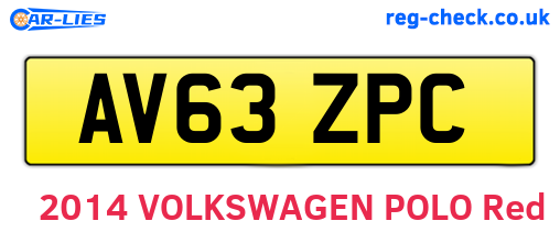 AV63ZPC are the vehicle registration plates.