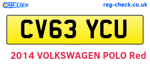CV63YCU are the vehicle registration plates.