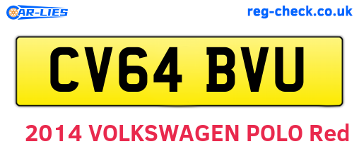 CV64BVU are the vehicle registration plates.