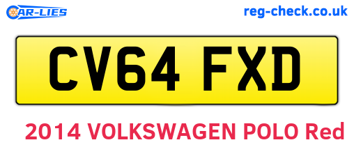 CV64FXD are the vehicle registration plates.