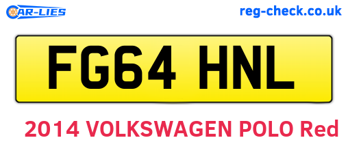 FG64HNL are the vehicle registration plates.