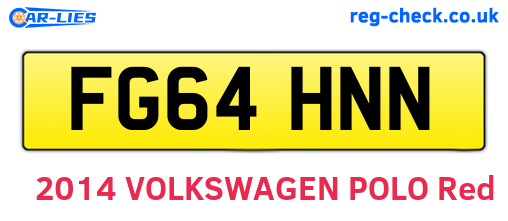 FG64HNN are the vehicle registration plates.