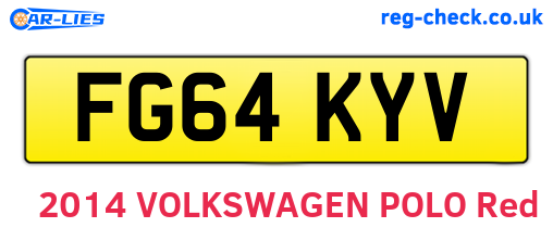 FG64KYV are the vehicle registration plates.