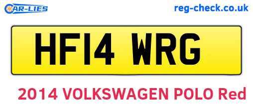 HF14WRG are the vehicle registration plates.