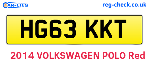 HG63KKT are the vehicle registration plates.