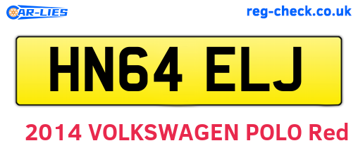 HN64ELJ are the vehicle registration plates.