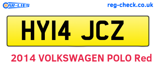 HY14JCZ are the vehicle registration plates.