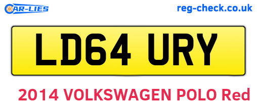 LD64URY are the vehicle registration plates.
