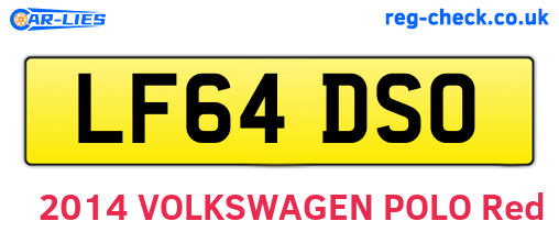 LF64DSO are the vehicle registration plates.
