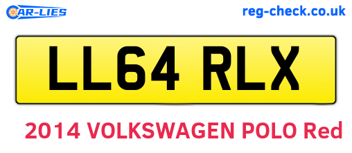 LL64RLX are the vehicle registration plates.
