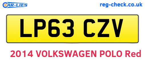 LP63CZV are the vehicle registration plates.
