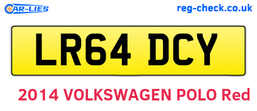 LR64DCY are the vehicle registration plates.
