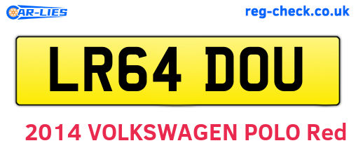 LR64DOU are the vehicle registration plates.