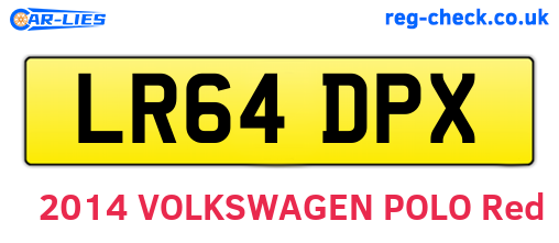 LR64DPX are the vehicle registration plates.