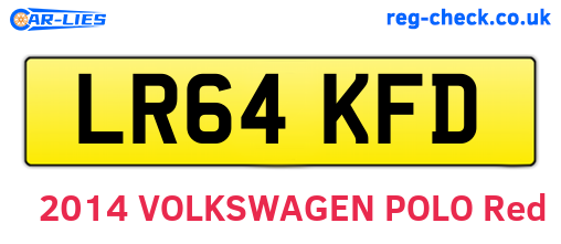 LR64KFD are the vehicle registration plates.