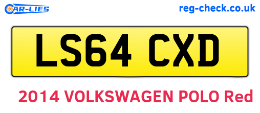 LS64CXD are the vehicle registration plates.