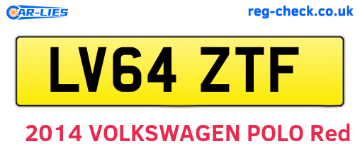 LV64ZTF are the vehicle registration plates.
