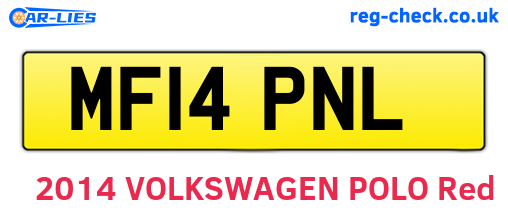 MF14PNL are the vehicle registration plates.
