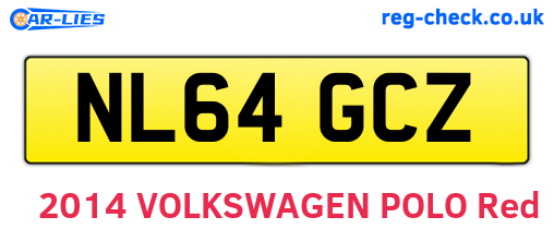 NL64GCZ are the vehicle registration plates.