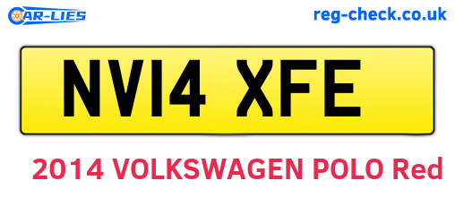 NV14XFE are the vehicle registration plates.