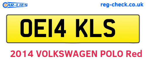 OE14KLS are the vehicle registration plates.