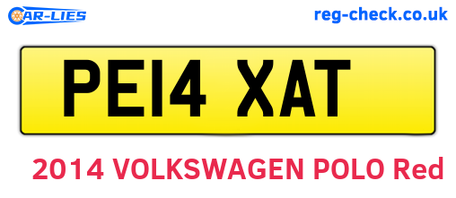 PE14XAT are the vehicle registration plates.