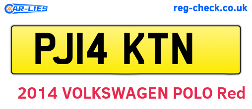 PJ14KTN are the vehicle registration plates.