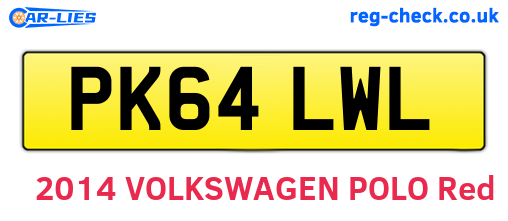 PK64LWL are the vehicle registration plates.