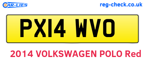 PX14WVO are the vehicle registration plates.