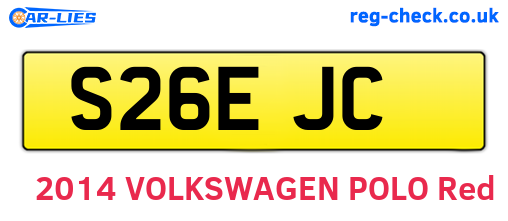 S26EJC are the vehicle registration plates.