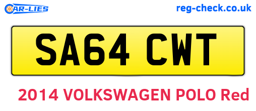 SA64CWT are the vehicle registration plates.
